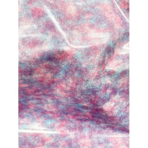 Pink/Blue Tie Dye Oilcloth Fabric