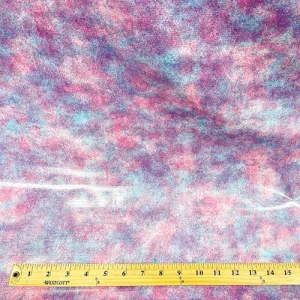 Pink/Blue Tie Dye Oilcloth Fabric