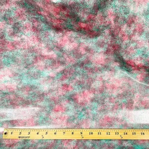 Pink/Green Tie Dye Oilcloth Fabric