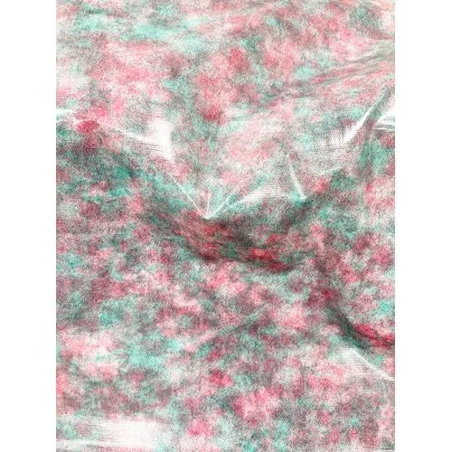 Pink/Green Tie Dye Oilcloth Fabric