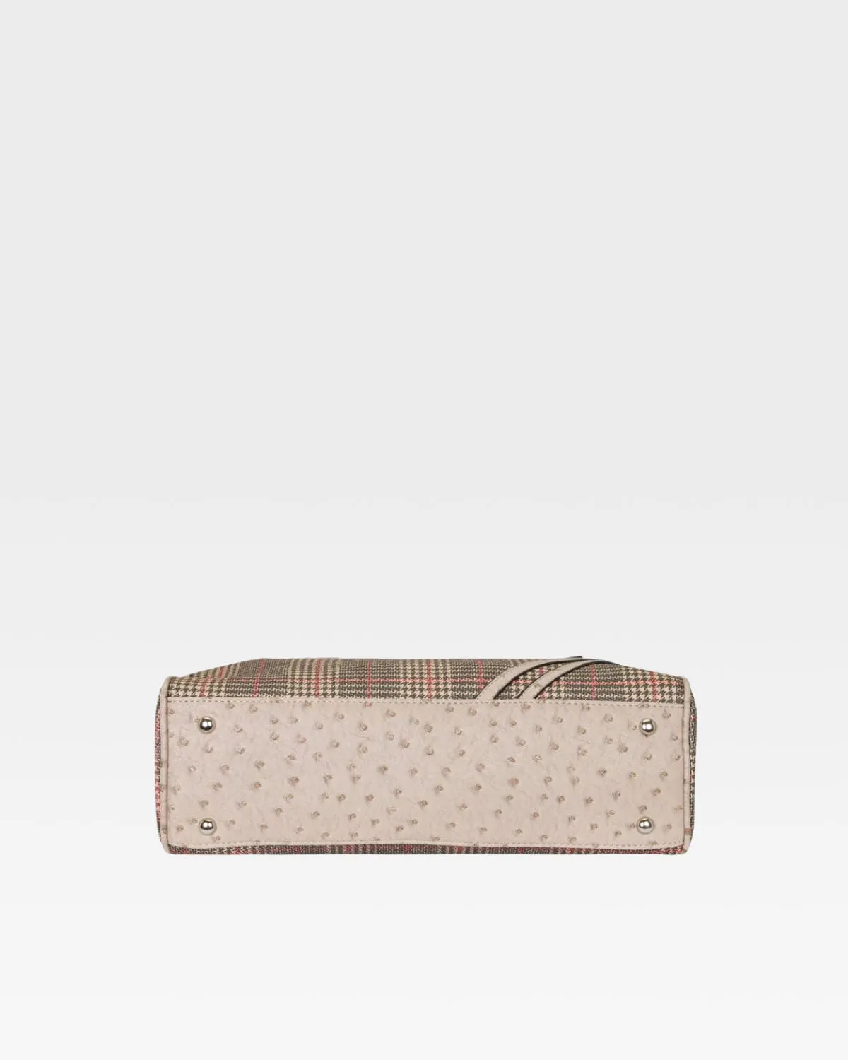 Plaid Mini Tote Bag in Brown
