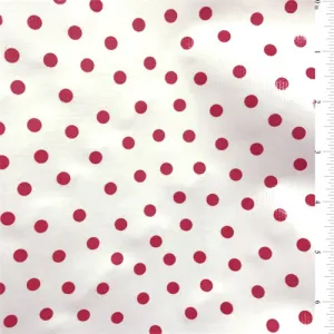 Red Dot Oilcloth Roll Fabric