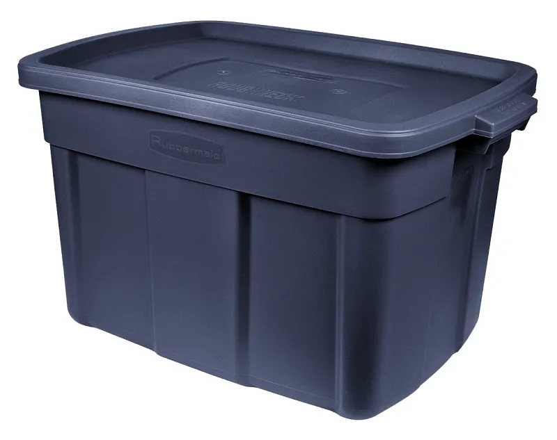 Rubbermaid Roughneck RMRT180000 Storage Box, Polyethylene, Dark Indigo, 23.9 in L, 15.9 in W, 16-1/2 in H :EA: QUANTITY: 6