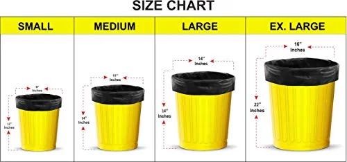 Shalimar Premium Garbage Bags Size 19 X 21 Inches (Medium) 180 Bags (6 Rolls) Dustbin Bag/Trash Bag - Black Color