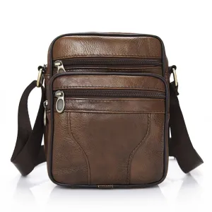 Sidiou Group Casual Men Leather Vintage Shoulder Bag Messenger Crossbody Bags Handbag