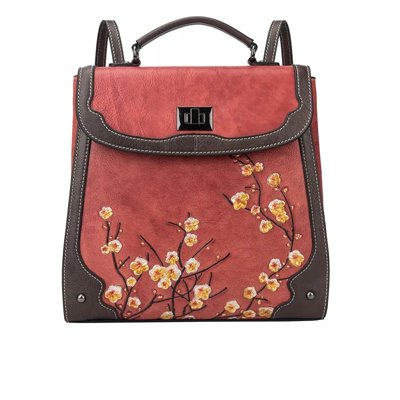 Small Womens Leather Satchel Backpack Purse Rucksack Handbags for Women