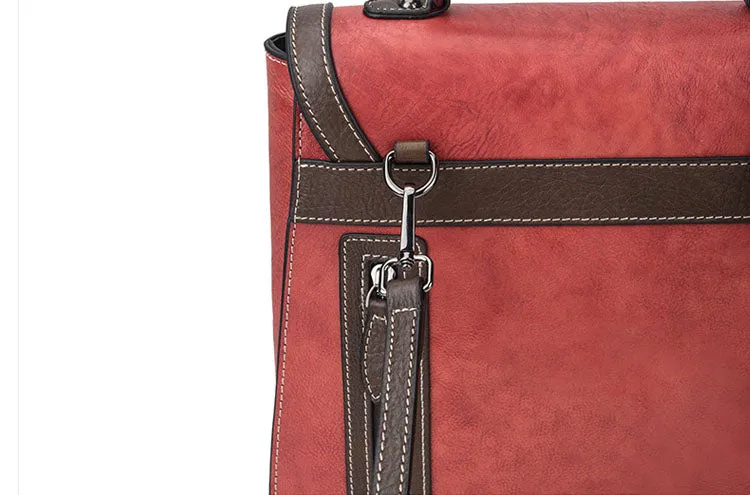 Small Womens Leather Satchel Backpack Purse Rucksack Handbags for Women