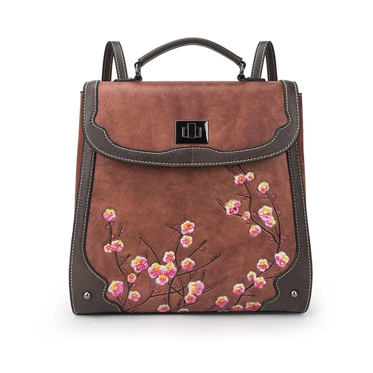 Small Womens Leather Satchel Backpack Purse Rucksack Handbags for Women