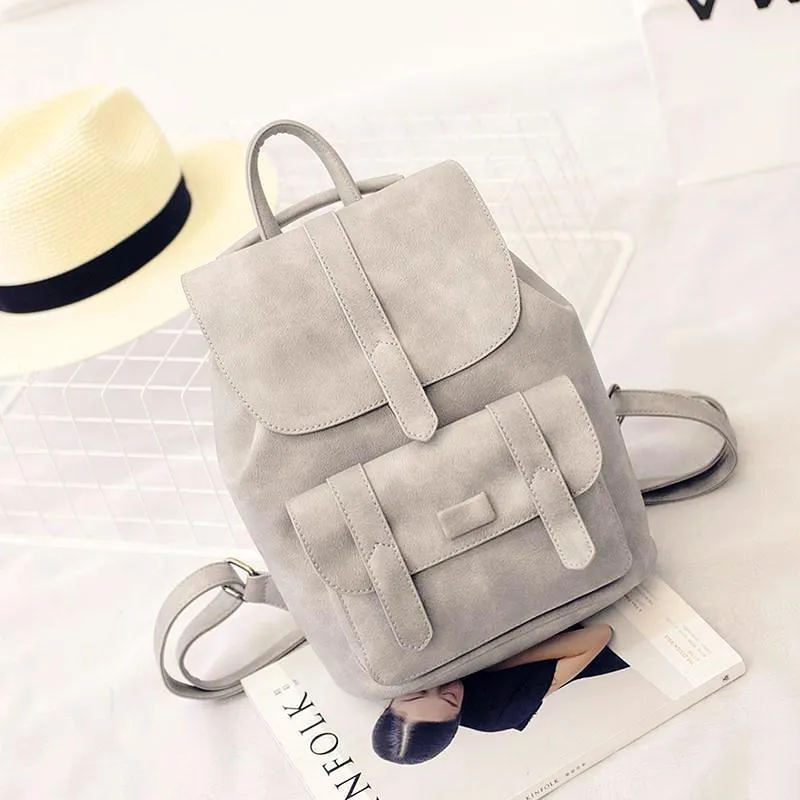 Solid Vintage Girls Backpack