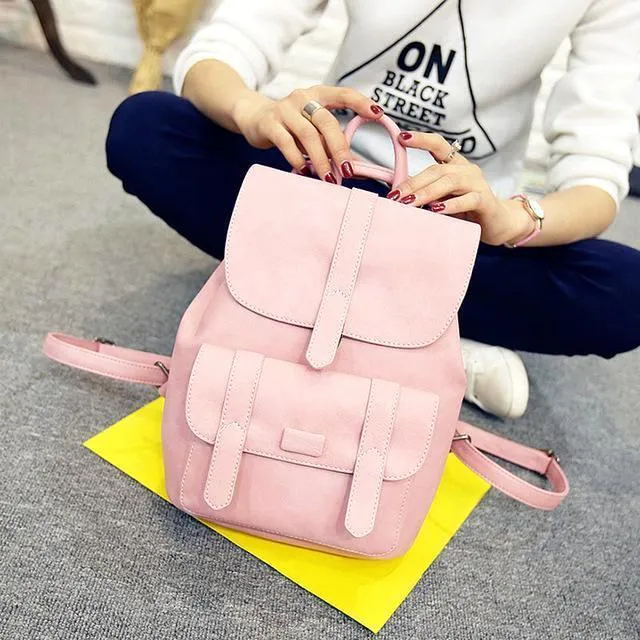 Solid Vintage Girls Backpack