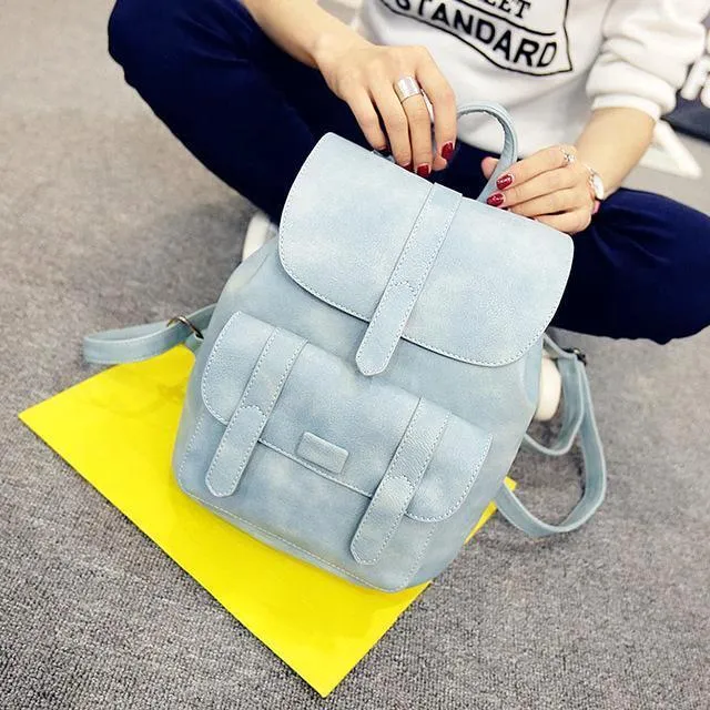 Solid Vintage Girls Backpack