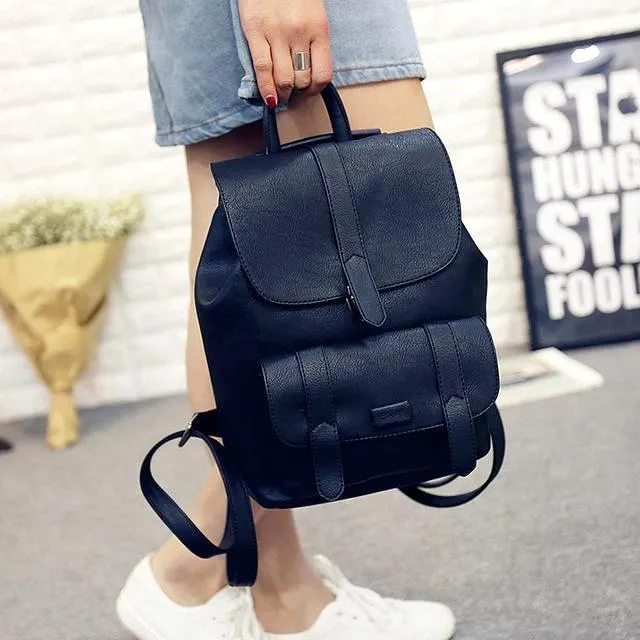 Solid Vintage Girls Backpack