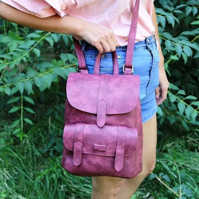 Solid Vintage Girls Backpack