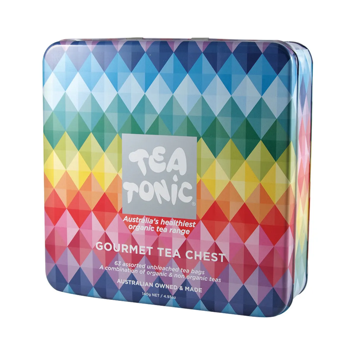 Tea Tonic Gourmet Tea Chest Tin Deluxe x 63 Tea Bags