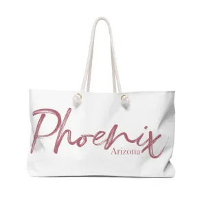 The Elegantly Rose Gold Phoenix Arizona Weekender Tote
