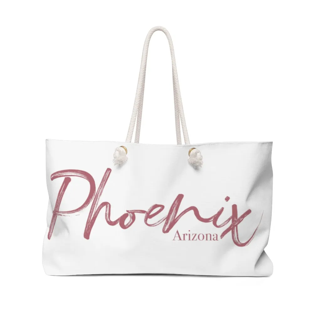 The Elegantly Rose Gold Phoenix Arizona Weekender Tote