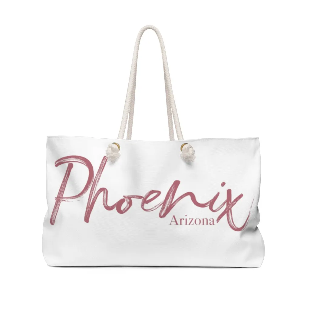 The Elegantly Rose Gold Phoenix Arizona Weekender Tote