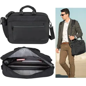 Travelon Men Briefcase Anti Theft 15" Messenger Bag Laptop Business Travel Black