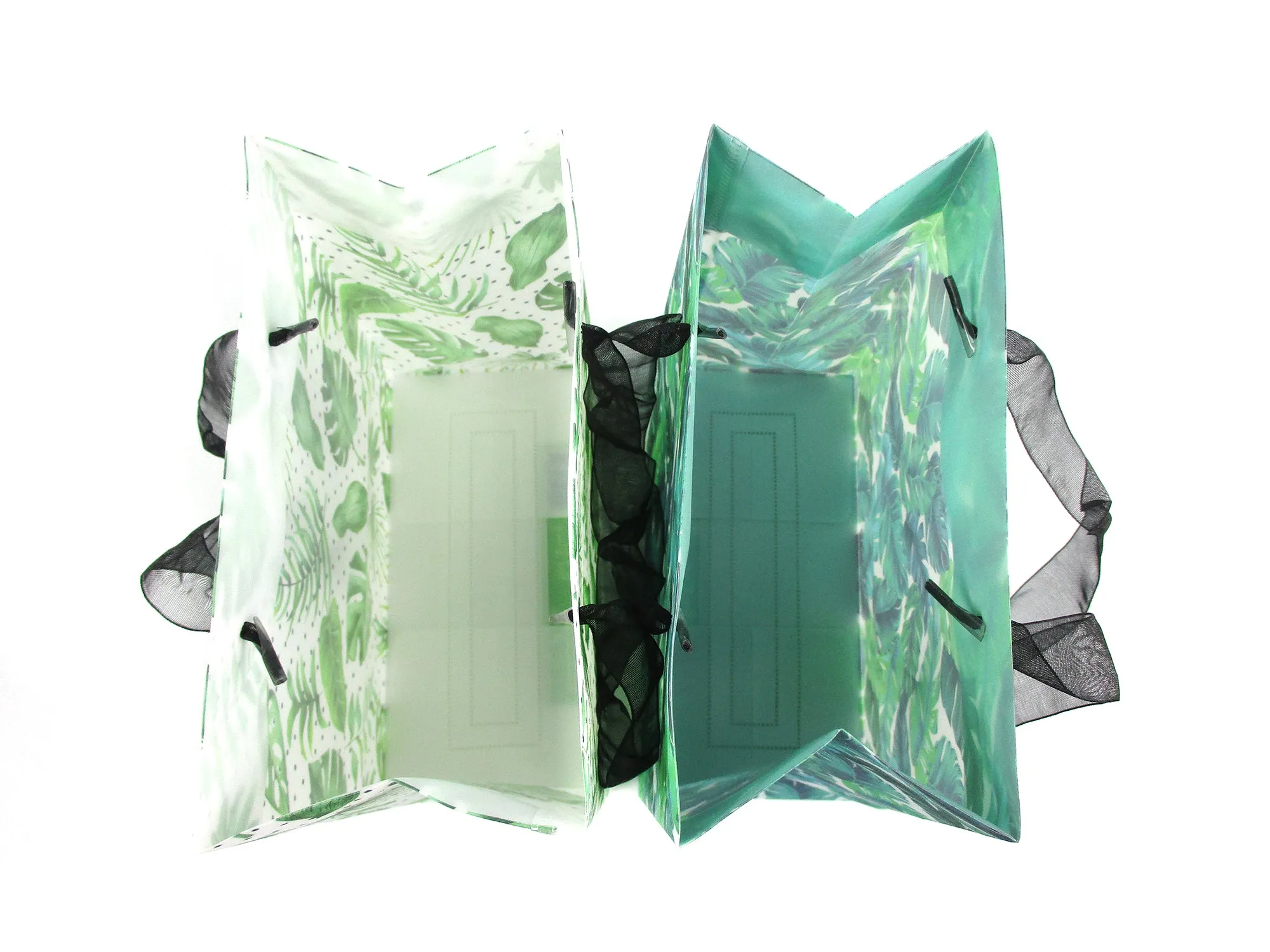 Tropical Plants Monstera Leaves Party Favor Treat Bags - Set of 6 or 12