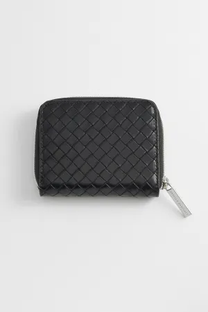 Zip Purse - Black Weave